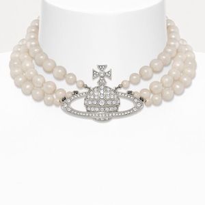 Vivienne Westwood Cream and Silver Necklace